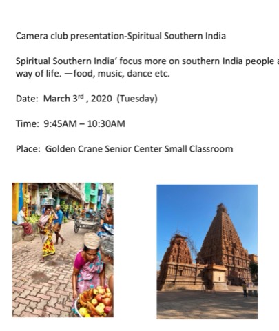Golden Crane Senior Center, 2020